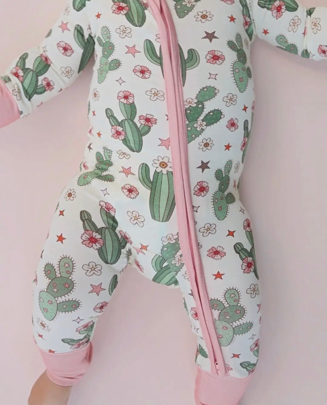 Cactus Flower | Bamboo Baby Zippy Romper